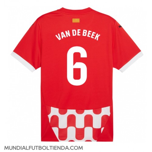 Camiseta Girona Donny van de Beek #6 Primera Equipación Replica 2024-25 mangas cortas